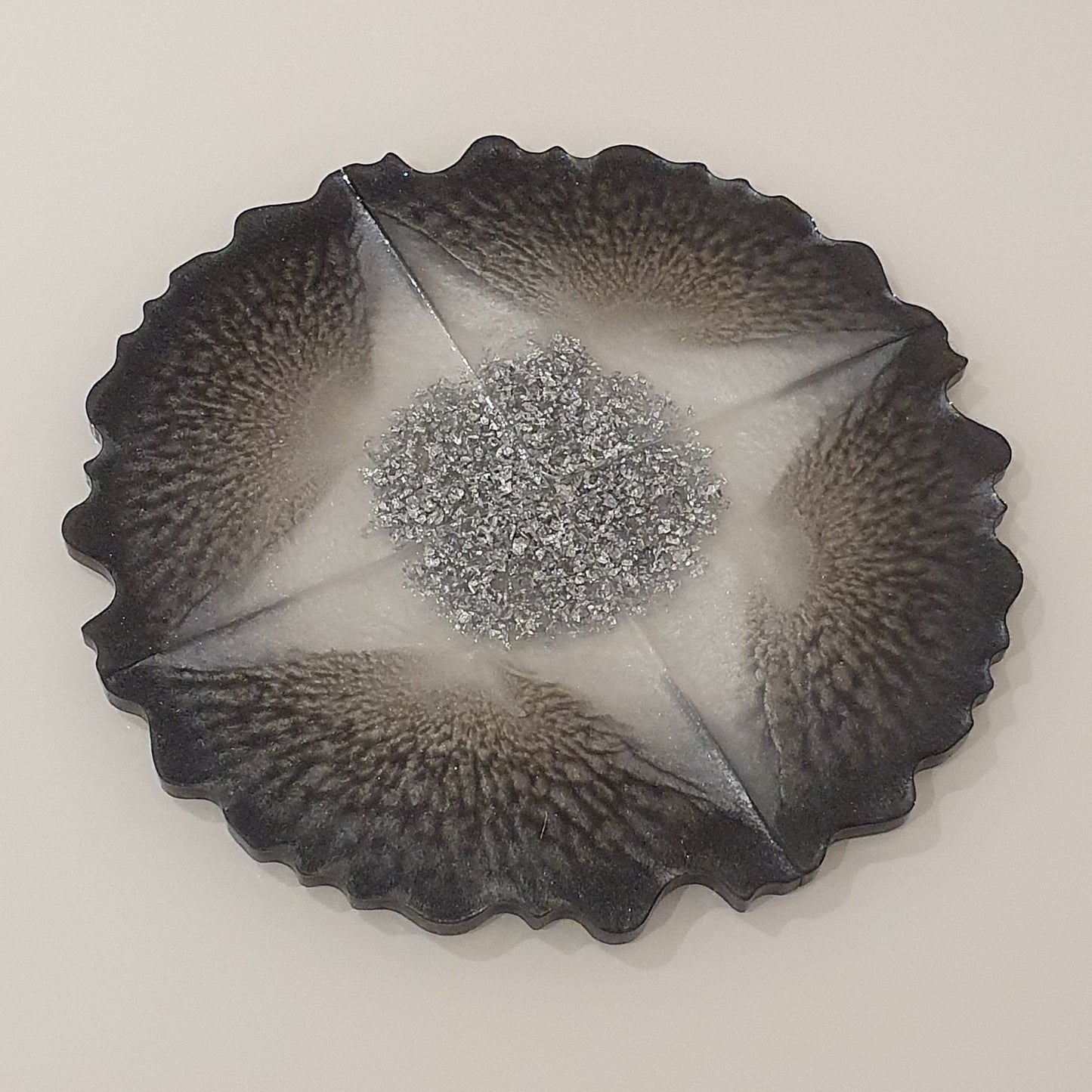 Grey and Silver Geode Coasters - Set of 4