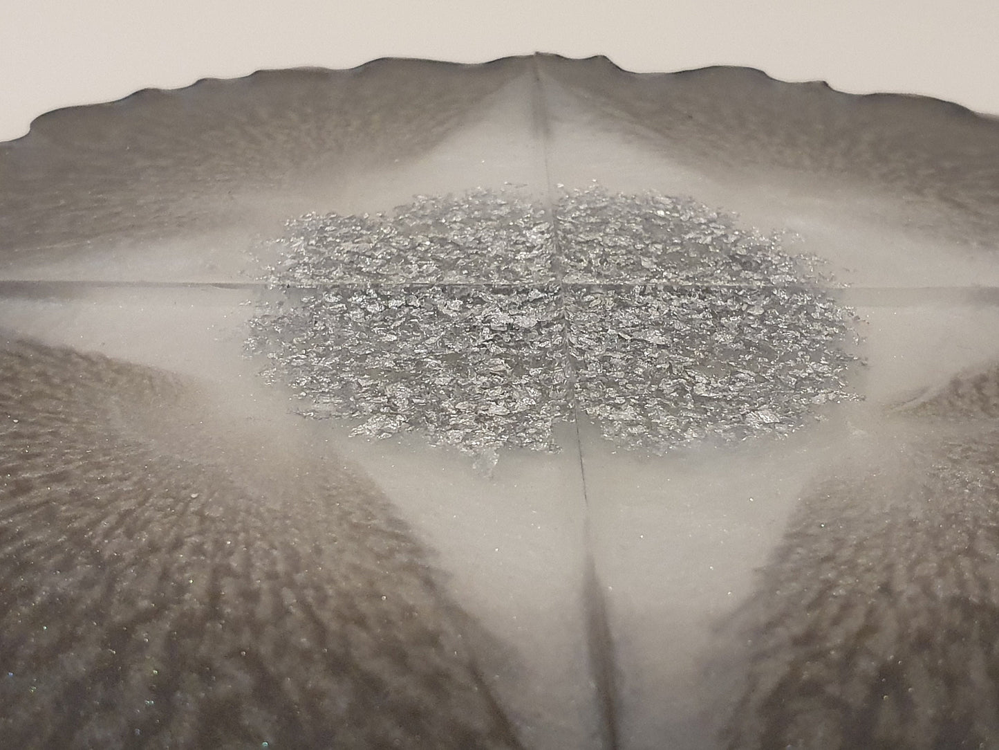 Grey and Silver Geode Coasters - Set of 4