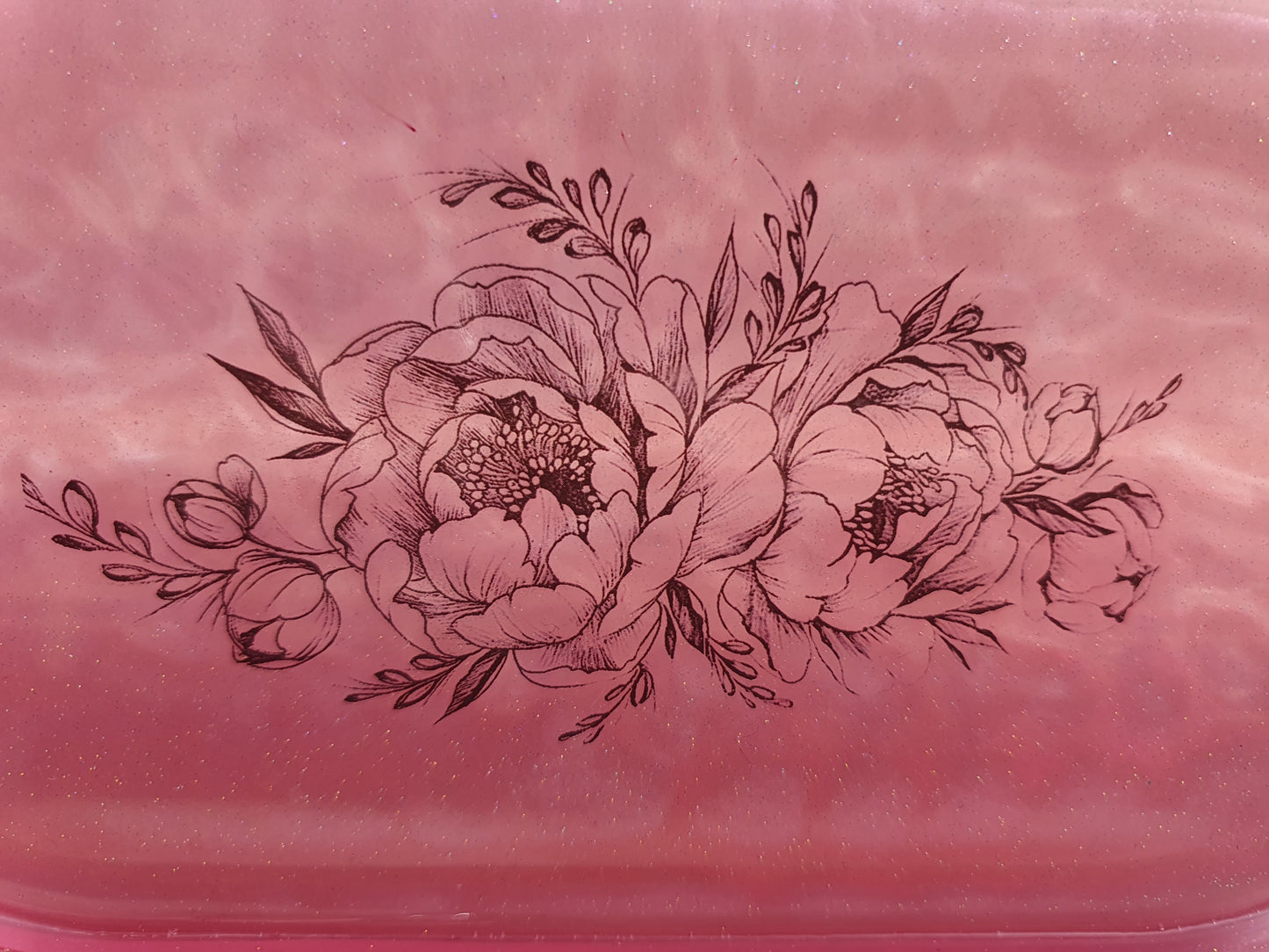 Pink Tattoo Resin Oval Tray