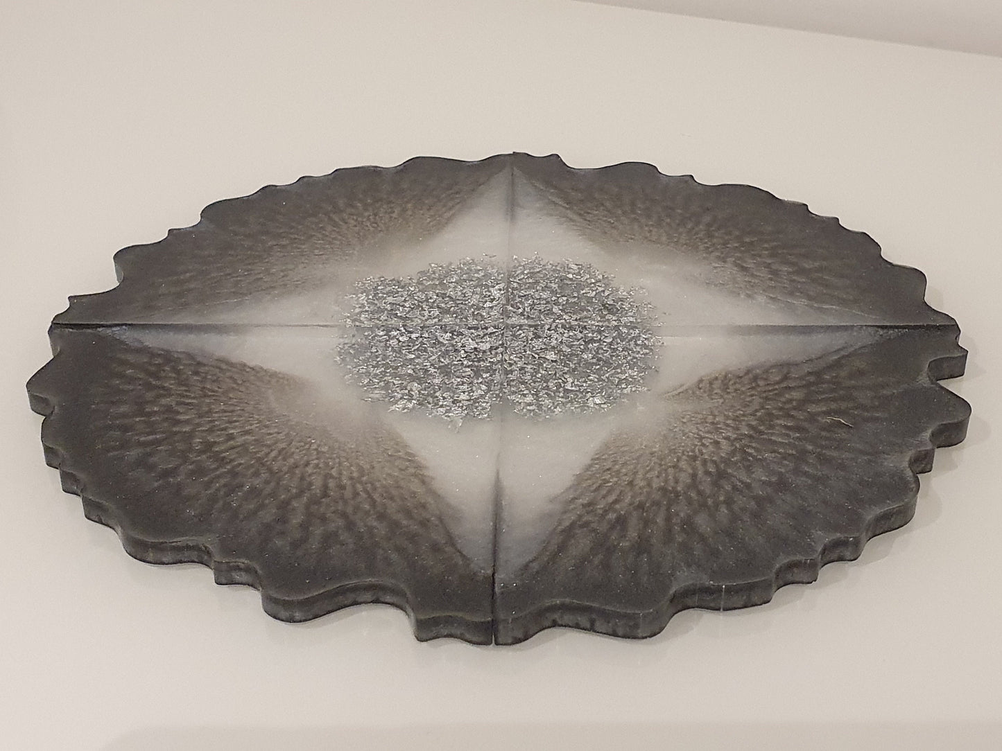 Grey and Silver Geode Coasters - Set of 4